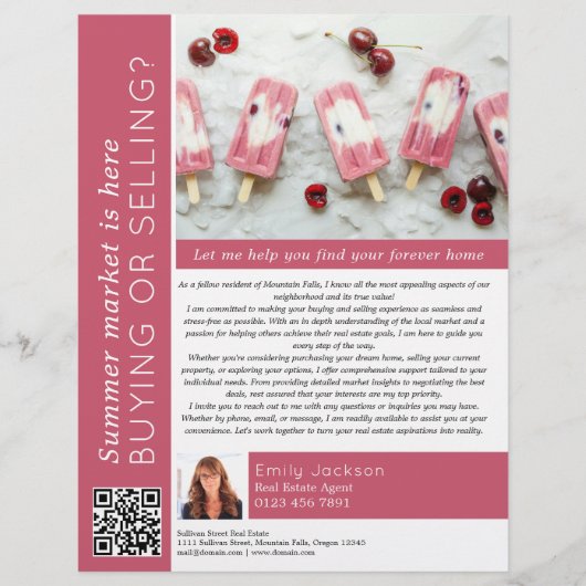 サマーマーマーマーケットは実在不動産マーケティング チラシ (正面)