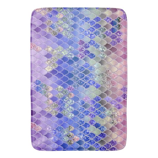 サマーマーメイドはかりで測グリッター#3 (フェイクグリッター) バスマット (正面縦)