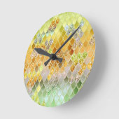 サマーマーメイドはかりで測グリッター#5 (フェイクグリッター) ラウンド壁時計 (傾斜)