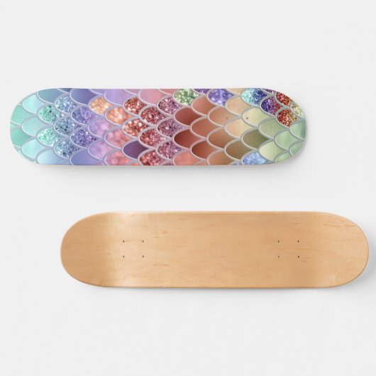 サマーマーメイドはかりで測グリッター#7 (フェイクグリッター) スケートボード (横)