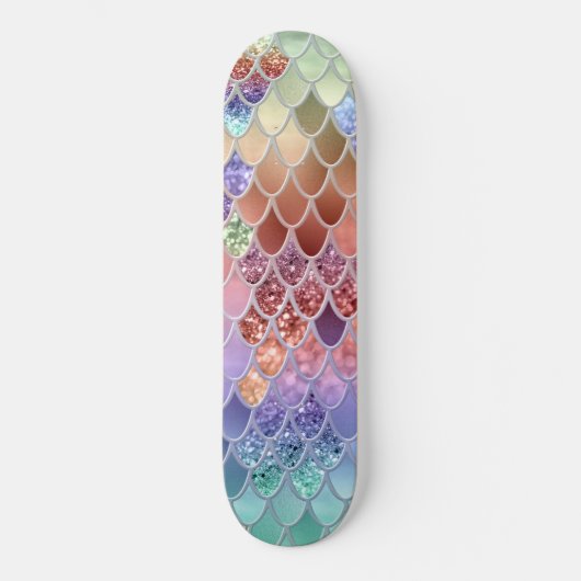 サマーマーメイドはかりで測グリッター#7 (フェイクグリッター) スケートボード (正面)