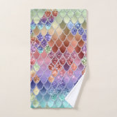 サマーマーメイドはかりで測グリッター#7 (フェイクグリッター) バスタオルセット (ハンドタオル)