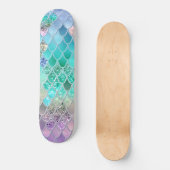 サマーマーメイドはかりで測グリッター#8 (フェイクグリッター) スケートボード (正面)
