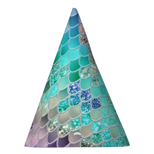 サマーマーメイドはかりで測グリッター#8 (フェイクグリッター) パーティーハット (右)