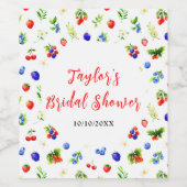 サマーミックスベリーブライダルシャワー ワインラベル (シングルラベル)