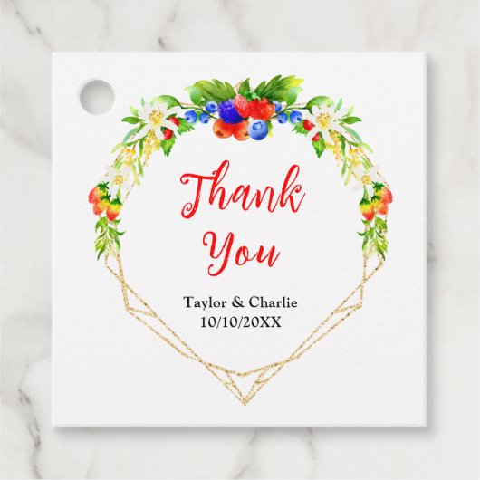 サマーミックスベリー結婚ズ・サンキュー フェイバータグ (正面)