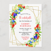 サマーミックスベリー誕生日パーティー ポストカード (正面)