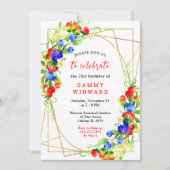 サマーミックスベリー誕生日パーティー 招待状 (正面)