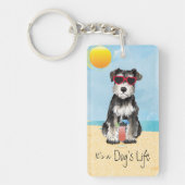 サマーミニチュアシュナウザーキーチェーン キーホルダー (正面)
