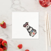 サマーミニチュアシュナウザーナプキンズ スタンダードカクテルナプキン (インサイチュ)