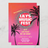 サマーミュージックフェスティバル誕生日パーティー 招待状 (正面/裏面)