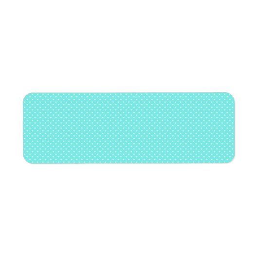 サマーミントグリーン水玉模様ハートオンアクアブルー ラベル (正面)