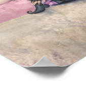 サマームーンフェアリーゴシックファンタジーアート ポスター (角)