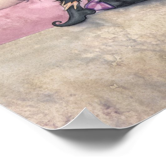 サマームーンフェアリーゴシックファンタジーアート ポスター (角)