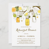 サマーメイソン・ジャース |リハーサルディナー招待状 招待状 (正面)