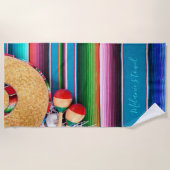 サマーメカラフルキシコカスタムビーチタオル ビーチタオル (正面)