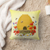 サマーメドウビーハイブ&ハニーポット クッション (ブランケット)