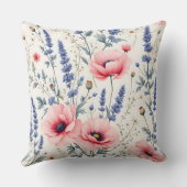 サマーメドウフローラデザイン.モダン屋外 クッション (裏面)