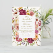 サマーメドウフローラ写真卒業パーティー招待状 招待状 (スタンド正面)