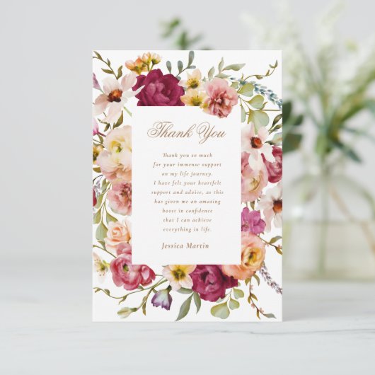 サマーメドウフローラ卒業サンキューカード サンキューカード (スタンド正面)