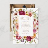 サマーメドウフローラ卒業サンキューカード サンキューカード (正面/裏面)