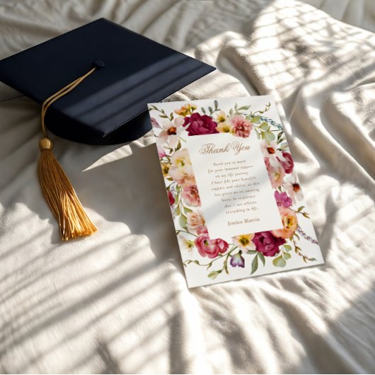 サマーメドウフローラ卒業サンキューカード サンキューカード