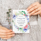 サマーメドウワイルドフラワーエレガントフローラ婚約 招待状