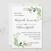 サマーメドウ葉結婚式招待状 セーブザデート (正面)