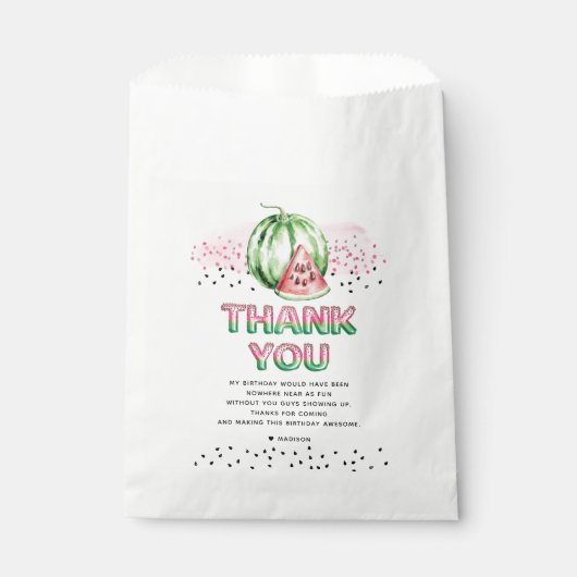 サマーメロンバルーンレターズ誕生日 フェイバーバッグ (正面)