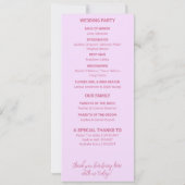 サマーモダンイタリアン結婚式 プログラム (裏面)