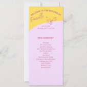 サマーモダンイタリアン結婚式 プログラム (正面)