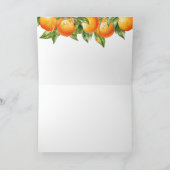 サマーモダンオレンジ柑橘類ブライダルシャワー サンキューカード (内部)