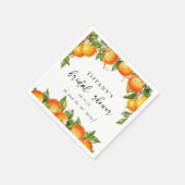サマーモダンオレンジ柑橘類ブライダルシャワー スタンダードカクテルナプキン (角)
