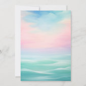 サマーモダンカキのローストパステル沿岸スタイル 招待状 (裏面)