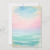 サマーモダンカキのローストパステル沿岸スタイル 招待状 (裏面)