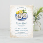 サマーモダンカキのローストレモン沿岸スタイル 招待状 (スタンド正面)