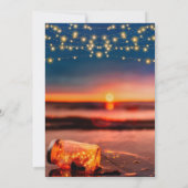 サマーモダンサンセットビーチメイスンジャー結婚ズ 招待状 (裏面)