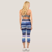 サマーモダンネイビーブルーボートストライプコレクション カプリレギンス (裏面)