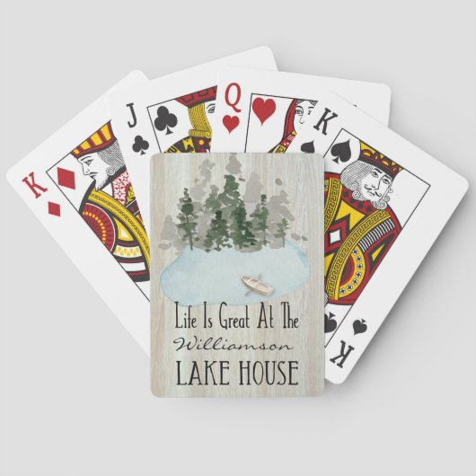 サマーモダンバケーションレイクハウスファミリー トランプ (裏面)