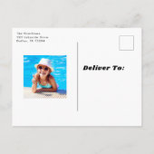 サマーモダンプールパーティースイミング誕生日 インビテーションポストカード (裏面)