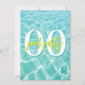サマーモダンプールパーティー任意の年齢誕生日 招待状 (裏面)