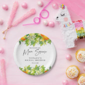 サマーモダンミアンズレモンシトラスブライダルシャワー ペーパープレート (パーティー)