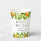 サマーモダンミアンズレモンシトラスブライダルシャワー 紙コップ (裏面)