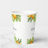 サマーモダンミアンズレモンシトラスブライダルシャワー 紙コップ (右)