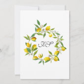 サマーモダンレモンボホブライダルシャワー 招待状 (裏面)