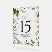 サマーモダンワイルドフラワー水彩披露宴 アクリルサイン (傾斜)