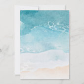 サマーモダン海ビーチ結婚式 セーブザデート (裏面)