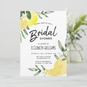 サマーモダン素朴レモンブライダルシャワー 招待状 (スタンド正面)