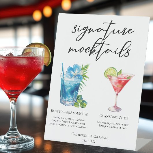 サマーモックテールブルーハワイアンクランベリーかわいこちゃん 台座サイン