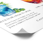 サマーモックテールブルーハワイアンサングリアメニュー ポスター (角)